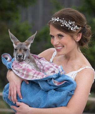 bride with kangaroo