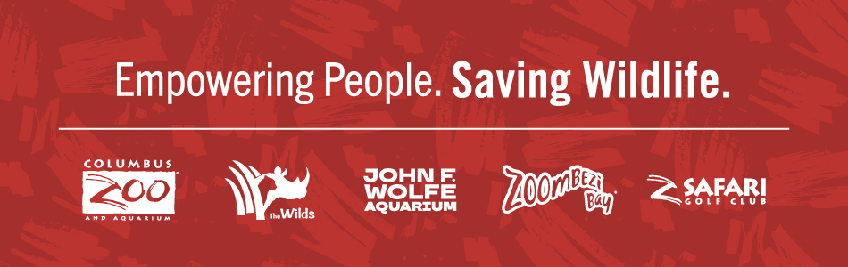 Columbus Zoo logo, The Wilds logo, Safari Golf logo, Zoombezi Bay logo, Wolfe Aquarium logo