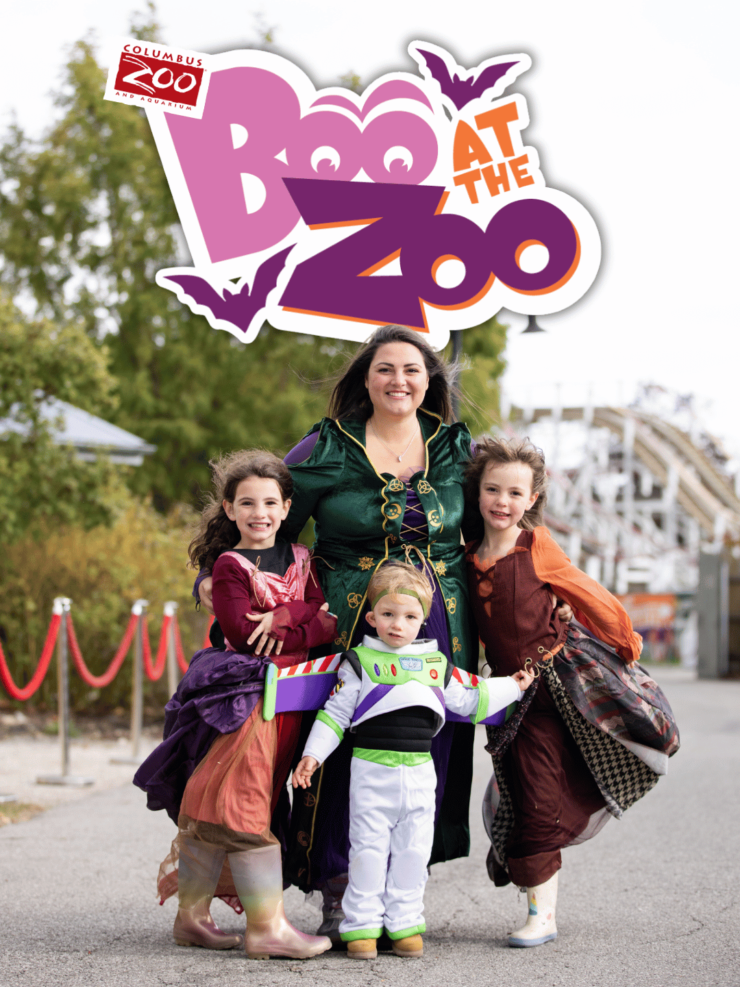 family at zoo event