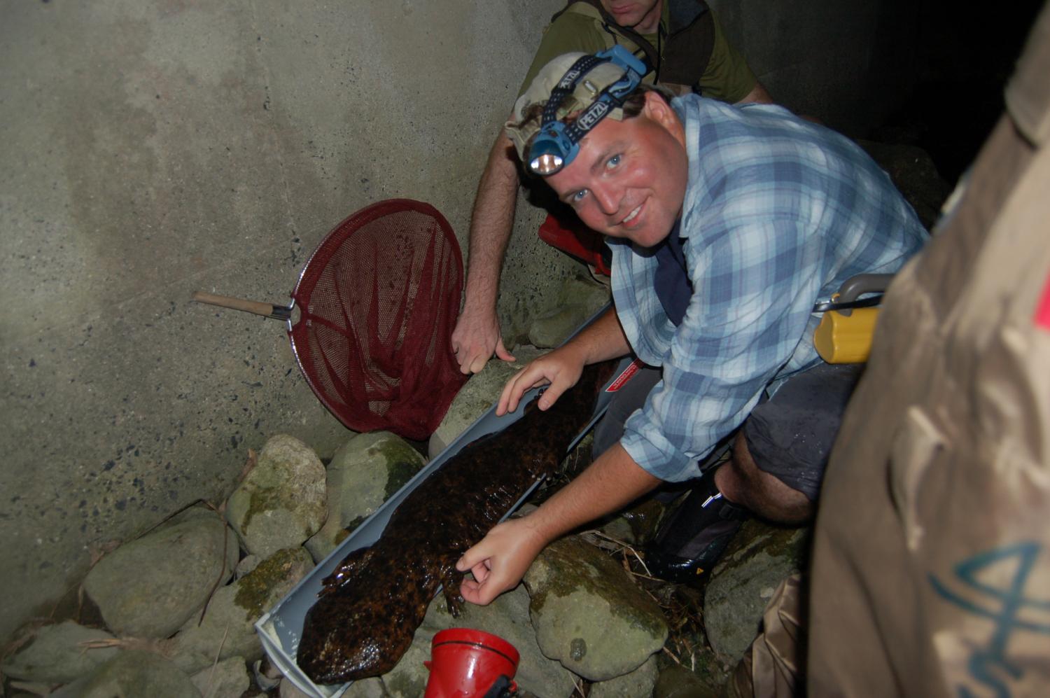 man with hellbender