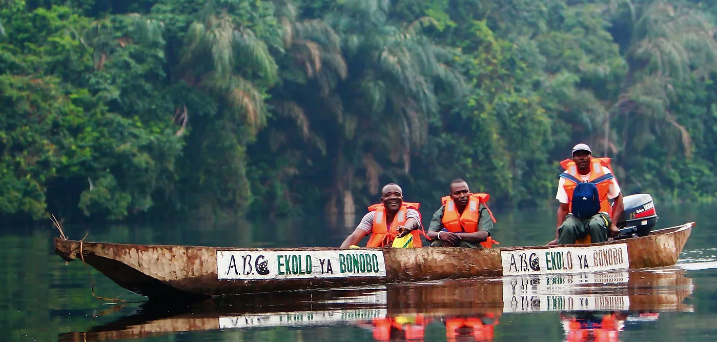 Men in canoe