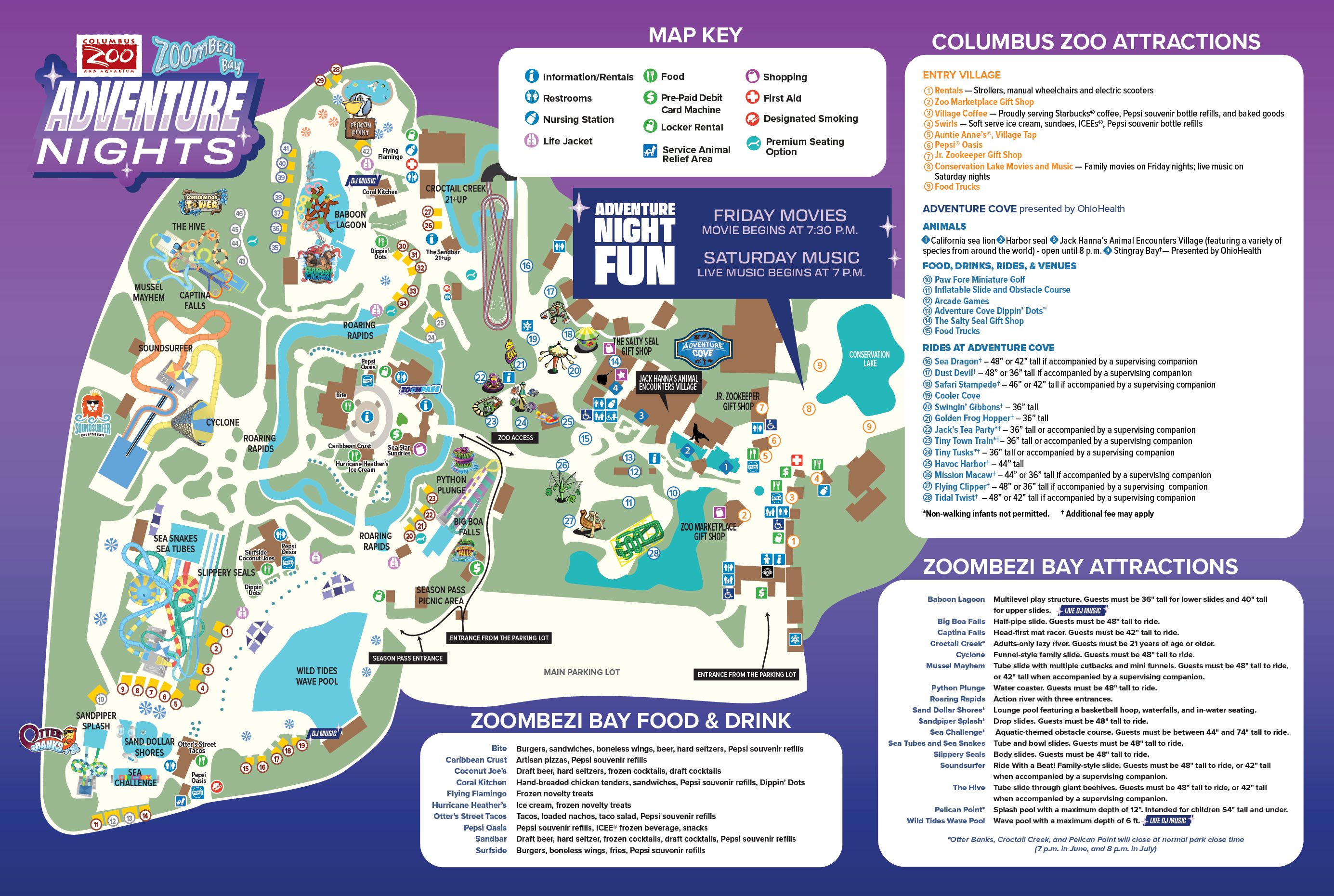 map of adventure nights