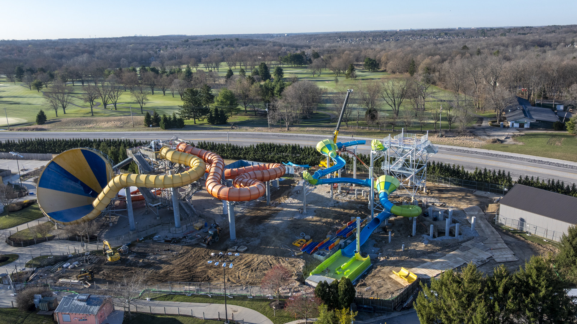 aerial image of new water attraction