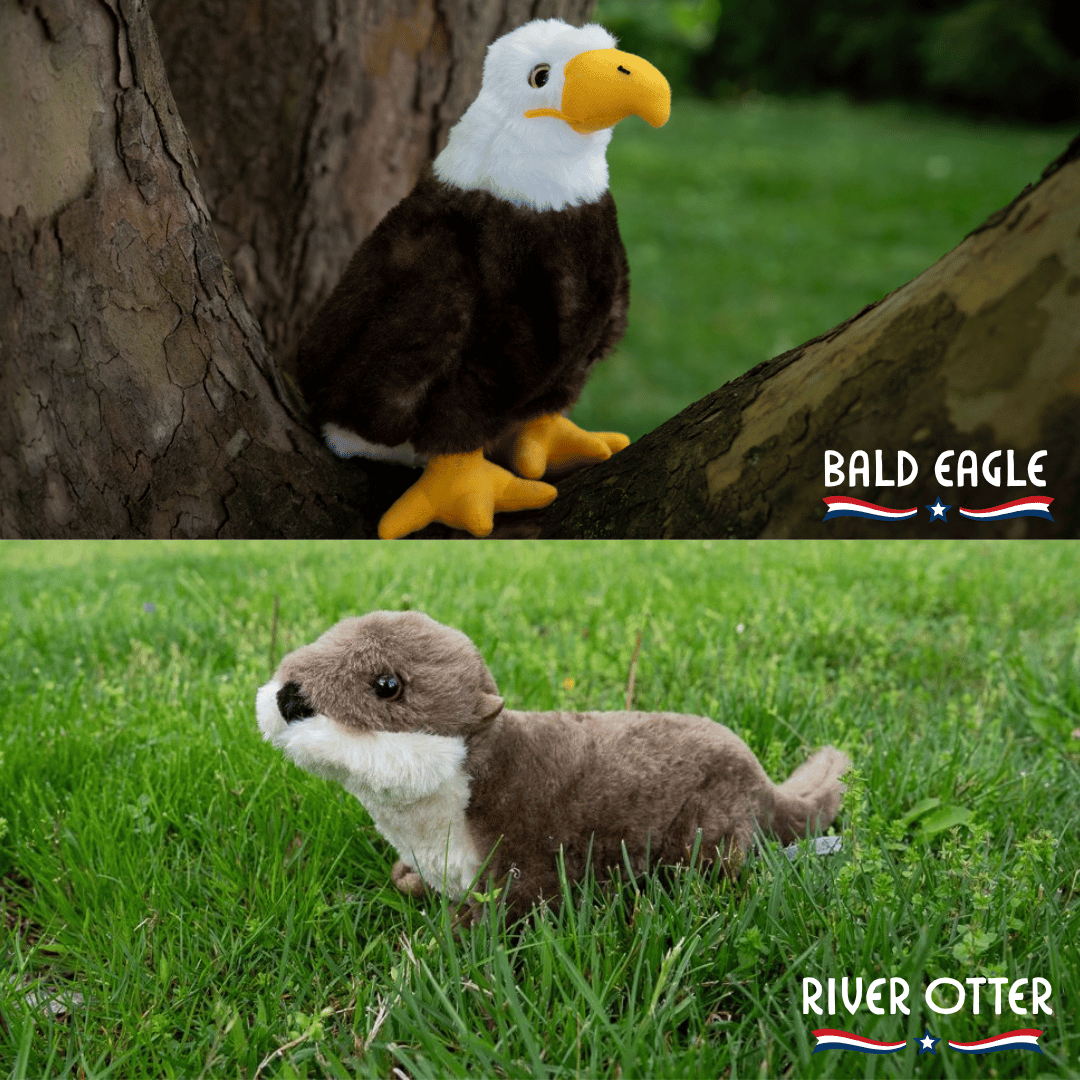 plush animals in nature