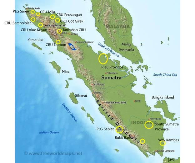 map of Sumatra