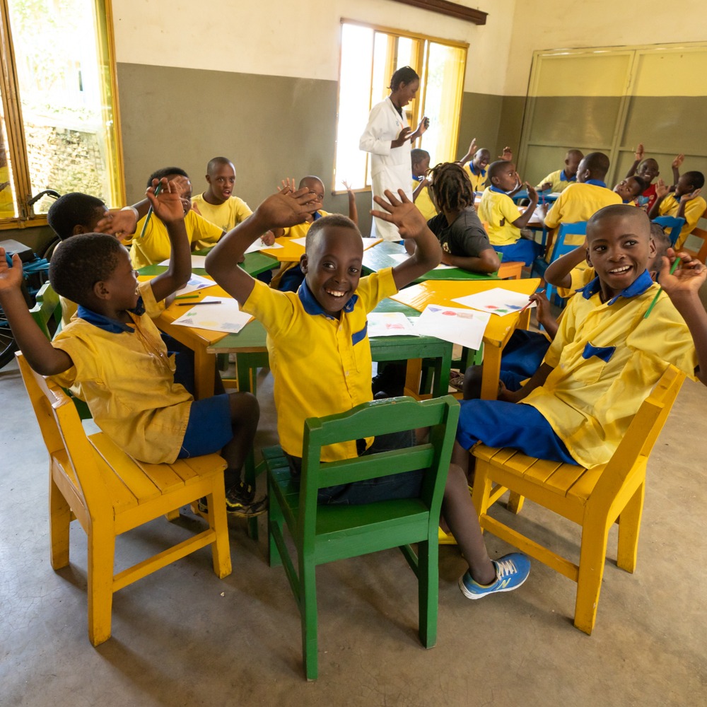 children in classroom