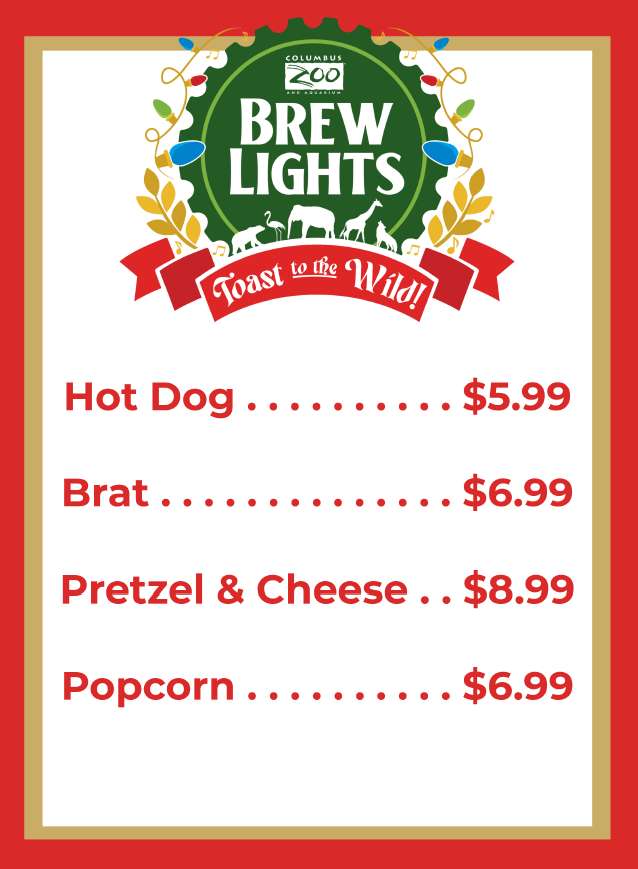 food menu with basic items