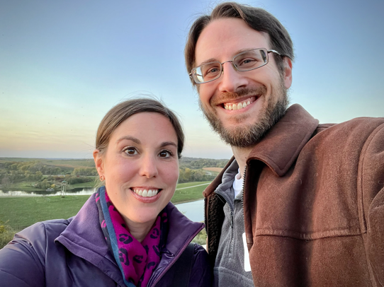 couple posing for a selfie