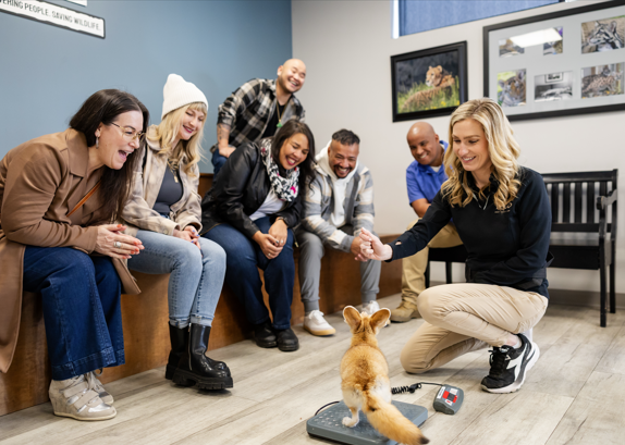 guests enjoying behind the scenes animal tour