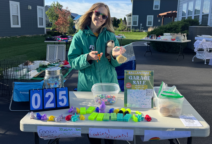 person at garage sale