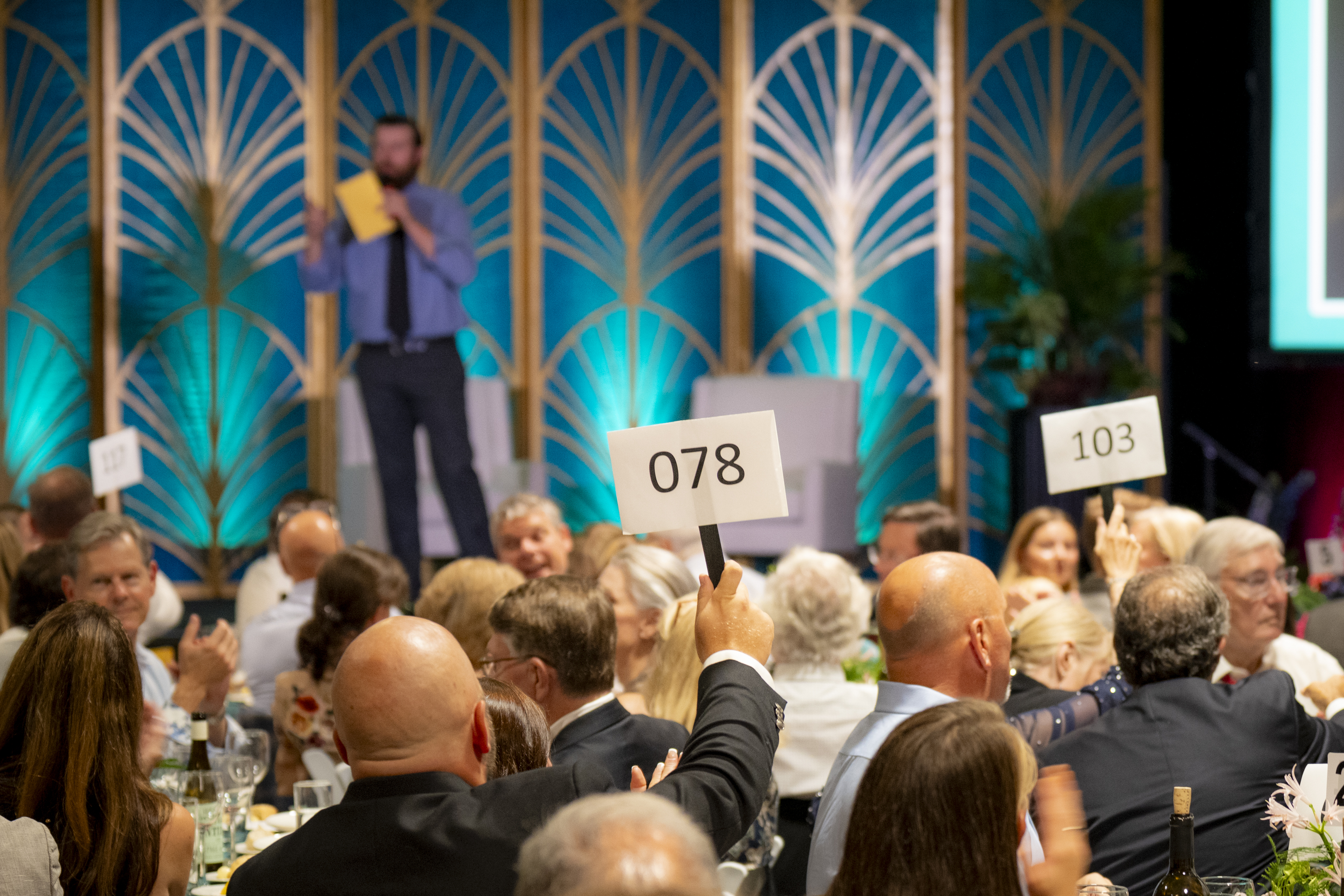 live auction at elegant event