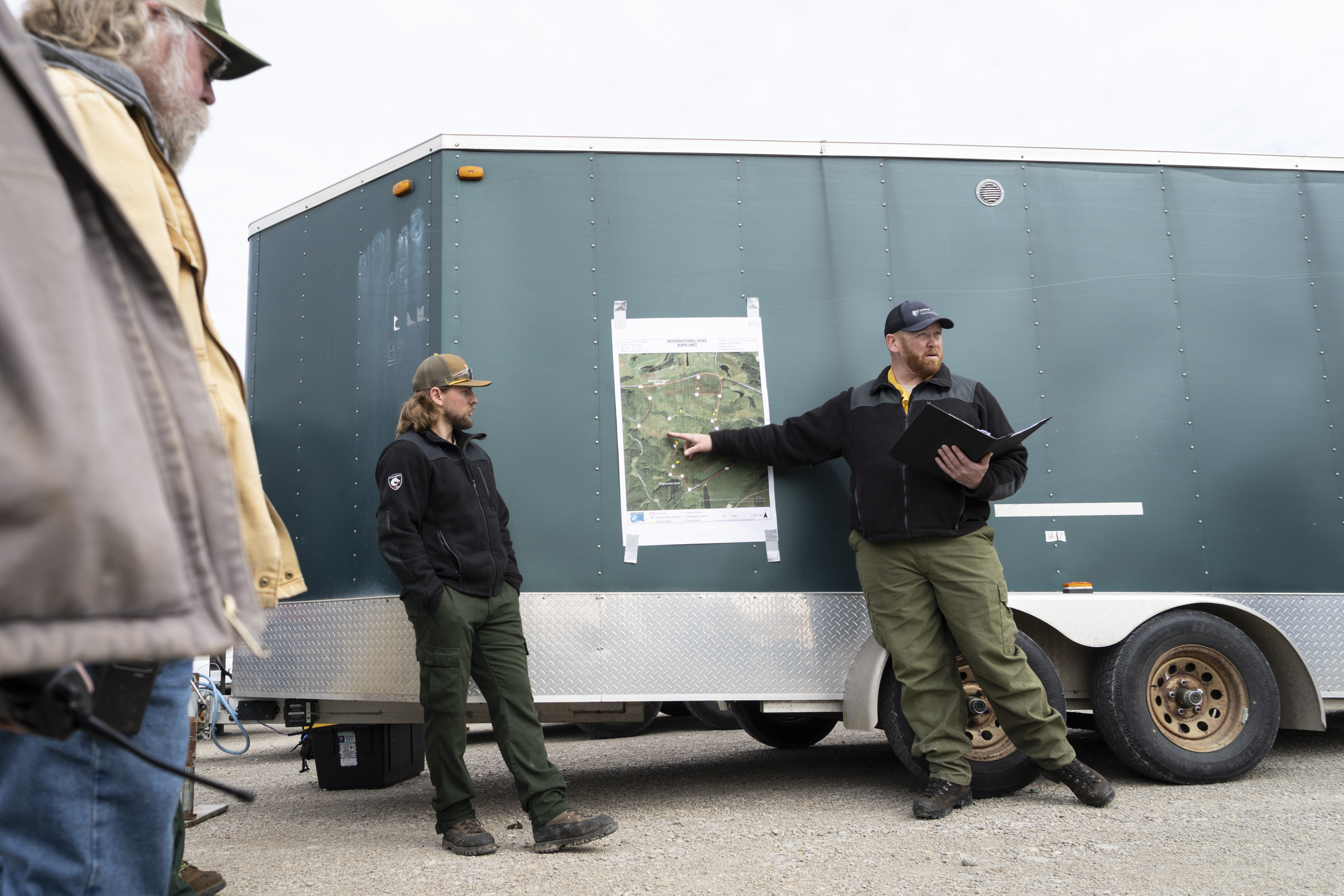 Planning session with staff members addressing other staff members