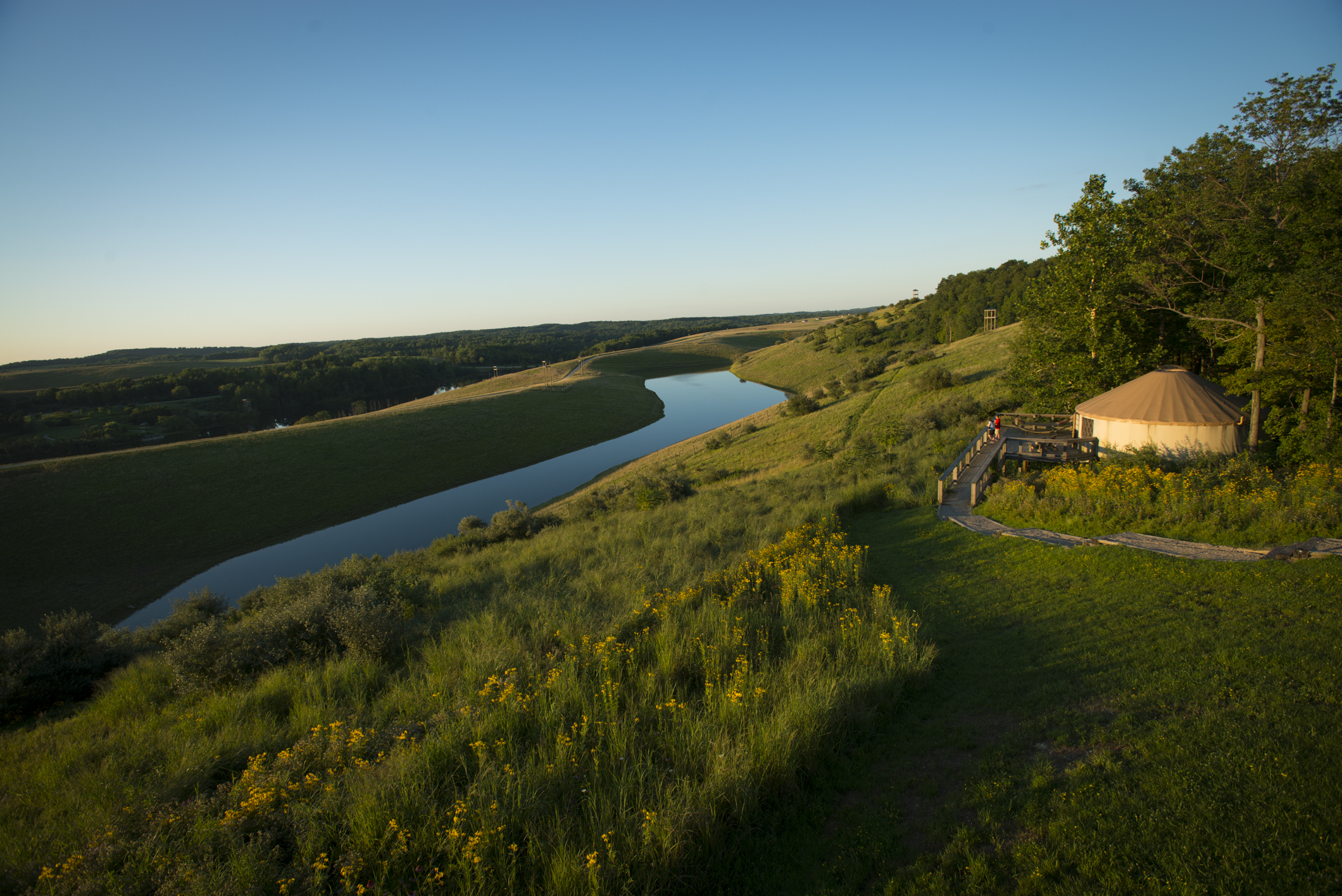 luxurious yurt at The Wilds