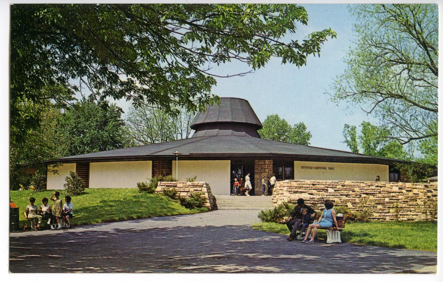 tan building at the zoo