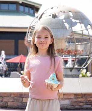 Child holding ice cream