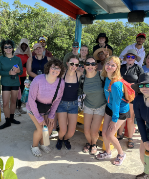 students posing outdoors