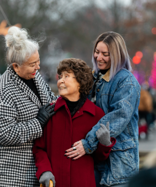 zoo guests at holiday event