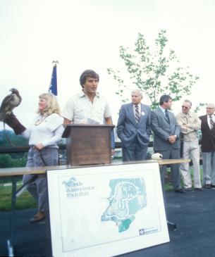 Jack Hanna at the opening of a region at the Columbus Zoo