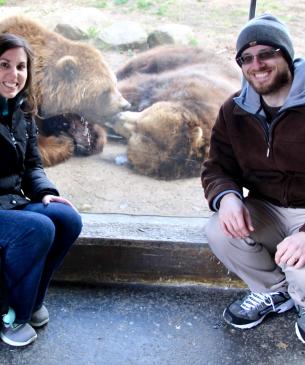 Woman posing with man