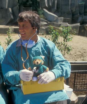 Jack Hanna wearing scrubs