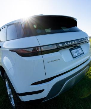 Rear end of SUV