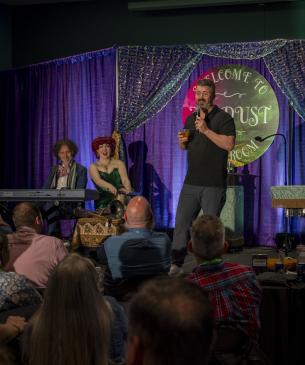 comedian on stage