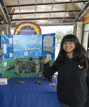 two students with display