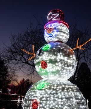 holiday snowman at zoo