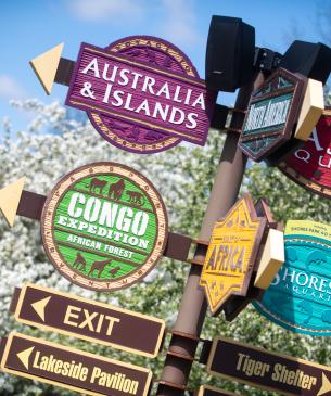 zoo directional signs