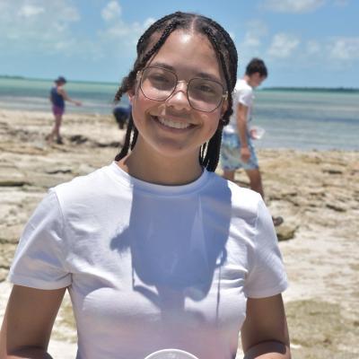 student at ocean