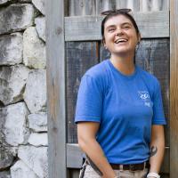 Zookeeper smiling