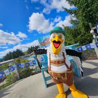 pelican mascot at Zoombezi Bay