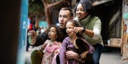 family at the zoo