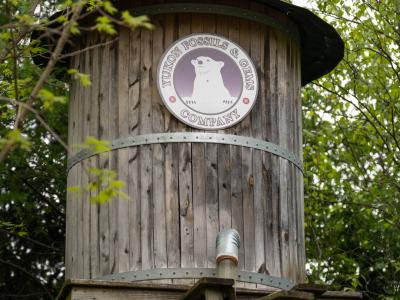 wooden silo and water ramp