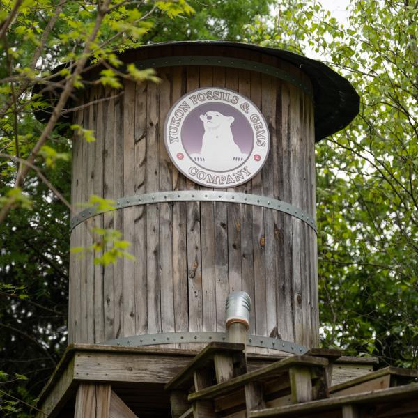 wooden silo and water ramp