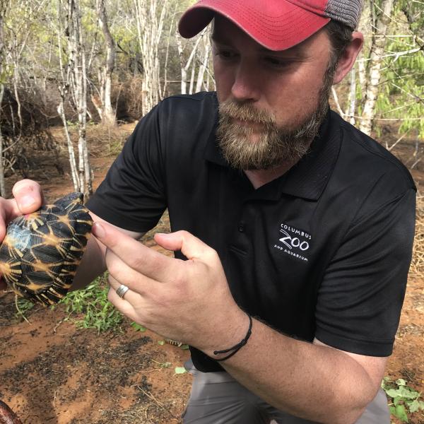 Zoo employee in the field with TSA