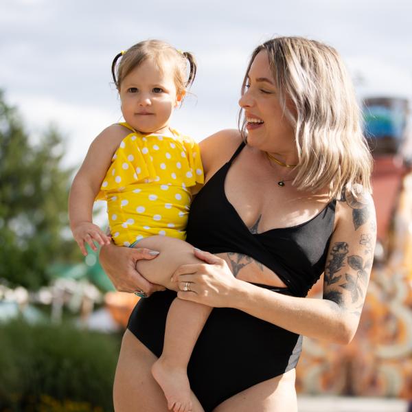 family at waterpark