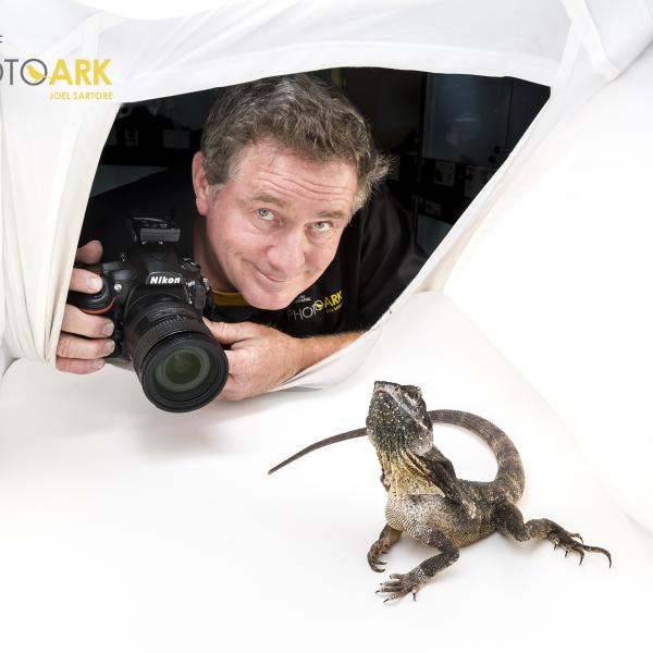 Joel Sartore and animal