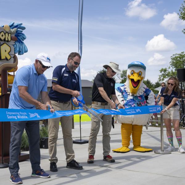 ribbon cutting at Zoombezi Bay