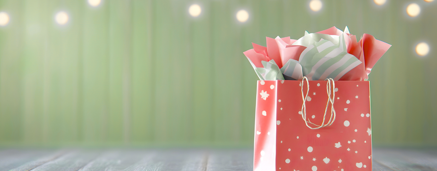 gift bag on table